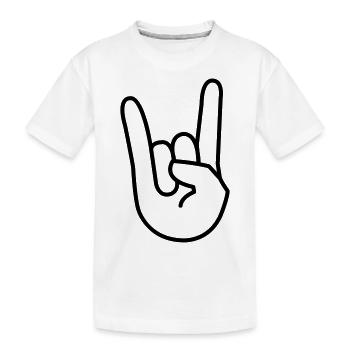 hand - Kinder Premium Bio T-Shirt - Weiß - Vorne