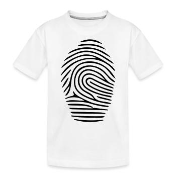 Fingerprint Vector Fingerabdruck - Kids' Premium Organic T-Shirt - white - Front