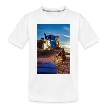 Baumaschinen - Kinder Premium Bio T-Shirt - Weiß - Vorne