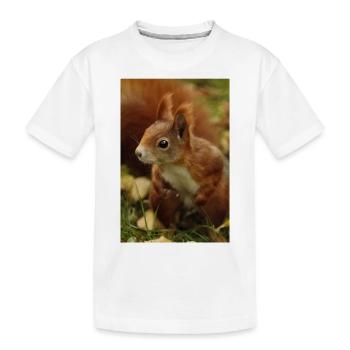 Squirrels searching for food - Kids' Premium Organic T-Shirt - white - Front