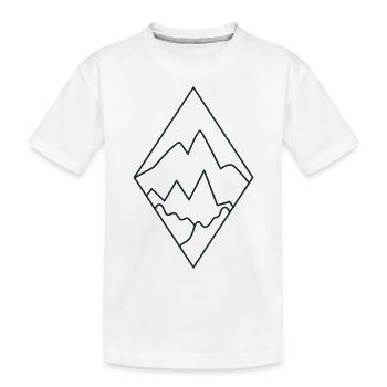 BOHO Diamond Landschaft mit Bergen und Landschaft - Kinder Premium Bio T-Shirt - Weiß - Vorne