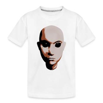 Mystische Kreatur mit schwarzen Augen - Kinder Premium Bio T-Shirt - Weiß - Vorne
