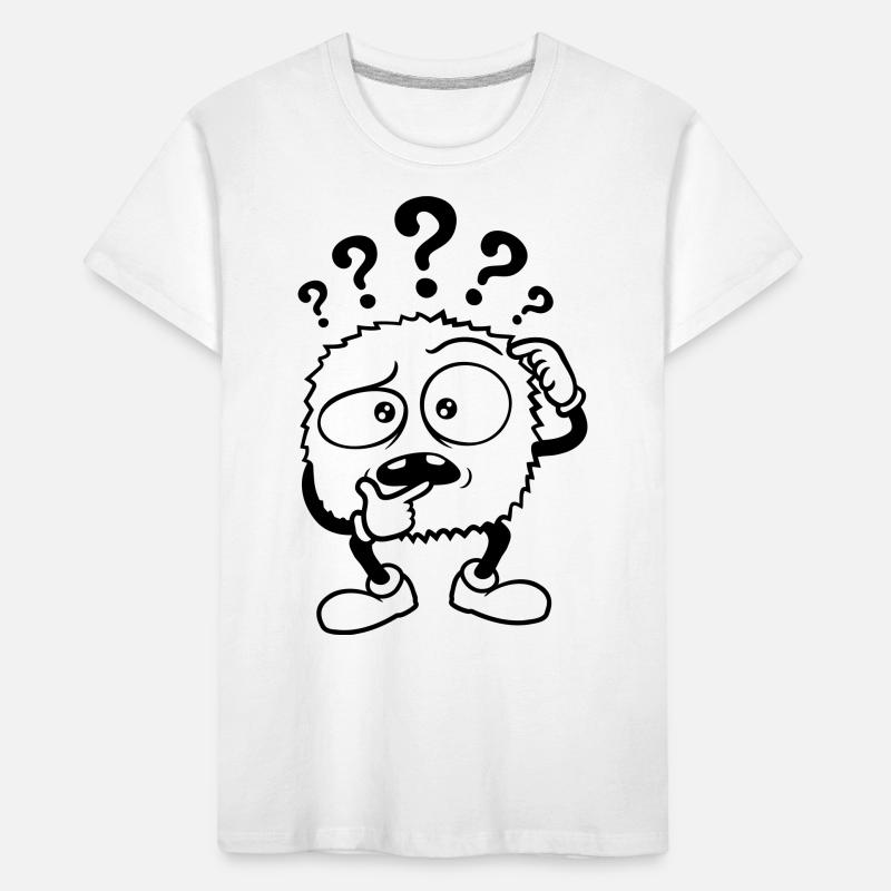 Doubtful question mark skeptical monster Kids' Premium Organic T-Shirt