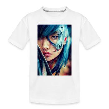 Manga Samouraï girl - T-shirt bio Premium Enfant - blanc - Devant