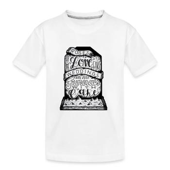 Roses are dead, love is fake - Kinder Premium Bio T-Shirt - Weiß - Vorne