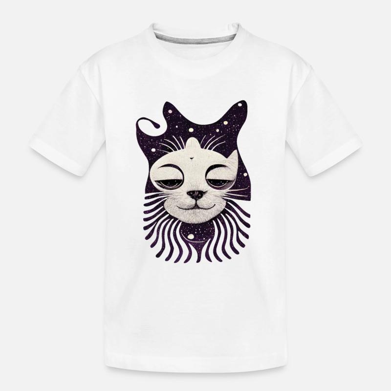 Chat Perché 003 - T-shirt bio Premium Enfant - blanc