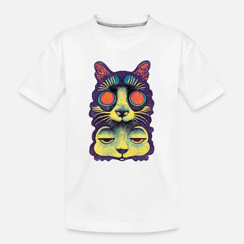 Chat Perché 005 - T-shirt bio Premium Enfant - blanc