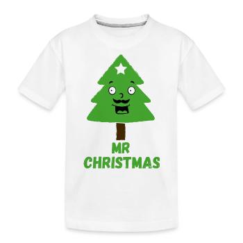Herr Weihnachtsbaum - Kinder Premium Bio T-Shirt - Weiß - Vorne