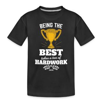 Succès du vainqueur de la Hard Work Cup - T-shirt bio Premium Enfant - noir - Devant
