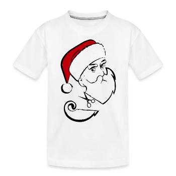 Santa Claus Beard Cutting - Kids' Premium Organic T-Shirt - white - Front