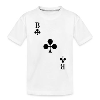 Kreuzbube Jeu de cartes à jouer Cross Jack Costume - T-shirt bio Premium Enfant - blanc - Devant