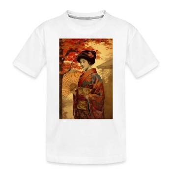 Japon Peinture Femme Japonaise Art japonais - T-shirt bio Premium Enfant - blanc - Devant