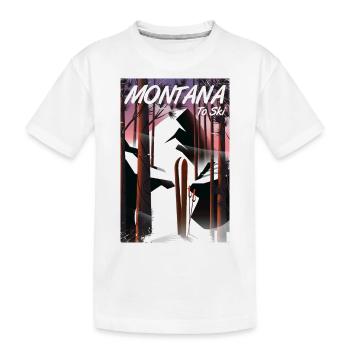 Montana Pour skier - T-shirt bio Premium Enfant - blanc - Devant