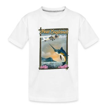 Affiche de voyage en Nouvelle-Zélande - T-shirt bio Premium Enfant - blanc - Devant
