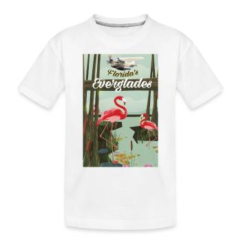 Affiche de voyage Florda dans les Everglades - T-shirt bio Premium Enfant - blanc - Devant