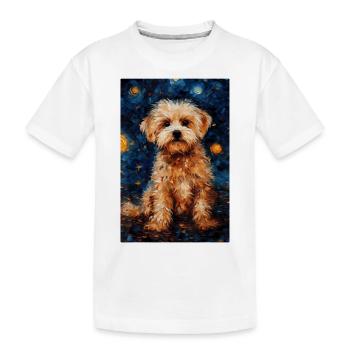 Poodle Dog Art - Kinder Premium Bio T-Shirt - Weiß - Vorne
