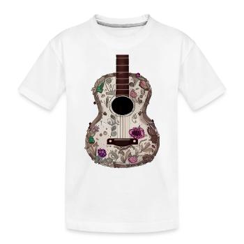 Guitare Instrument de Musique Instrument Plumé Guitariste - T-shirt bio Premium Enfant - blanc - Devant