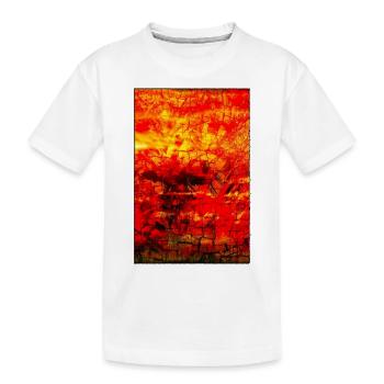 "LaVa" Acrylic Paint by Marco Eckenbrecht - Kids' Premium Organic T-Shirt - white - Front