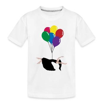Luftballon - Kinder Premium Bio T-Shirt - Weiß - Vorne