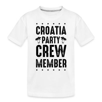 Croatia Party Crew - Kids' Premium Organic T-Shirt - white - Front