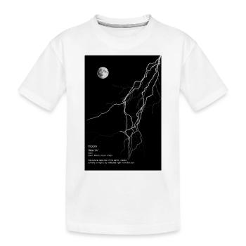 Moon with Lightning - Kinder Premium Bio T-Shirt - Weiß - Vorne