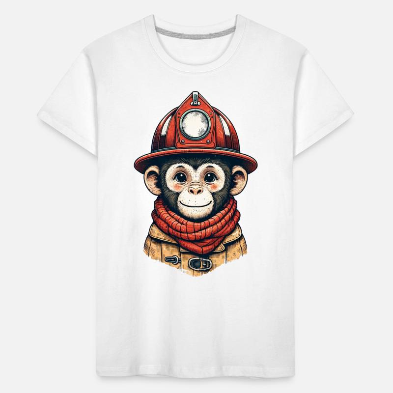 Fire Brigade Monkey | Fire Brigade Äffle Kids' Premium Organic T-Shirt
