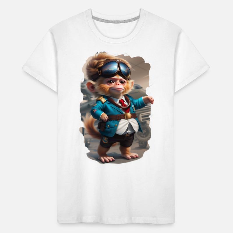 Monkey Pilot Kids' Premium Organic T-Shirt