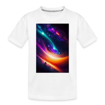 Abstract Galaxy - Kids' Premium Organic T-Shirt - white - Front