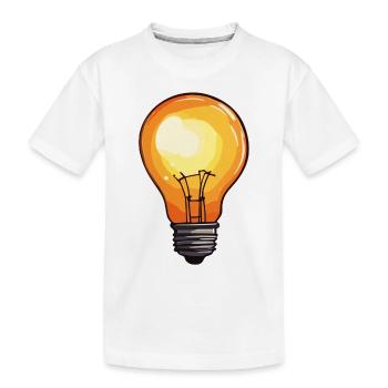 Ampoule / Ampoule / Luminosité / Lumière - T-shirt bio Premium Enfant - blanc - Devant