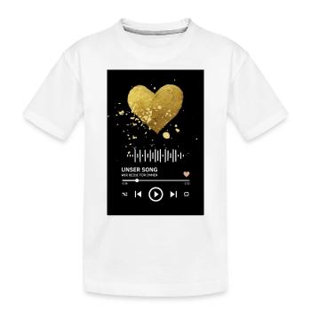 Unser Song, liebe die ewig hält - Kinder Premium Bio T-Shirt - Weiß - Vorne