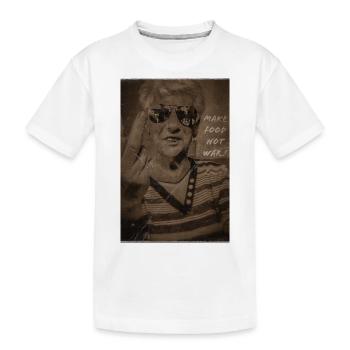 Machen Sie Essen, keinen Krieg - Kinder Premium Bio T-Shirt - Weiß - Vorne