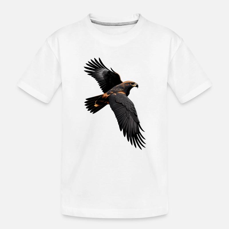 Hawk noir - T-shirt bio Premium Enfant - blanc