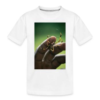Spinne - Kinder Premium Bio T-Shirt - Weiß - Vorne