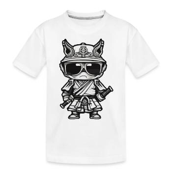 Samurai / Japanisch / Harakiri / Katana / Mann - Kinder Premium Bio T-Shirt - Weiß - Vorne