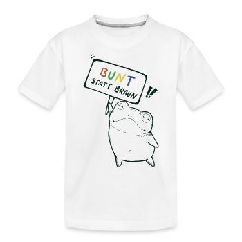 Grenouille de démonstration colorée au lieu de brune - T-shirt bio Premium Enfant - blanc - Devant