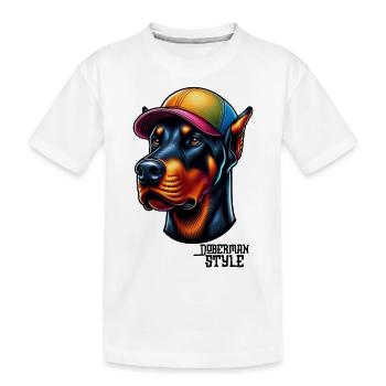 doberman style - T-shirt bio Premium Enfant - blanc - Devant