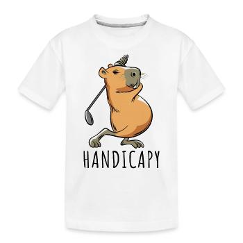 Capybara Golf Handicap - Handicapy - Kinder Premium Bio T-Shirt - Weiß - Vorne