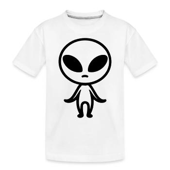 alien - Kids' Premium Organic T-Shirt - white - Front