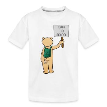 Back to School - Kinder Premium Bio T-Shirt - Weiß - Vorne