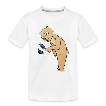 Lupe - Kinder Premium Bio T-Shirt - Weiß - Vorne