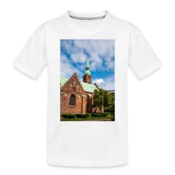 Klosterkirken, Aarhus, Dänemark - Kinder Premium Bio T-Shirt - Weiß - Vorne
