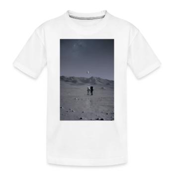 Astronautes explorant la lune Lunaire - T-shirt bio Premium Enfant - blanc - Devant
