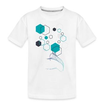 GeoFusion 3 : un design géométrique audacieux - T-shirt bio Premium Enfant - blanc - Devant