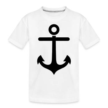 Anker - Kinder Premium Bio T-Shirt - Weiß - Vorne