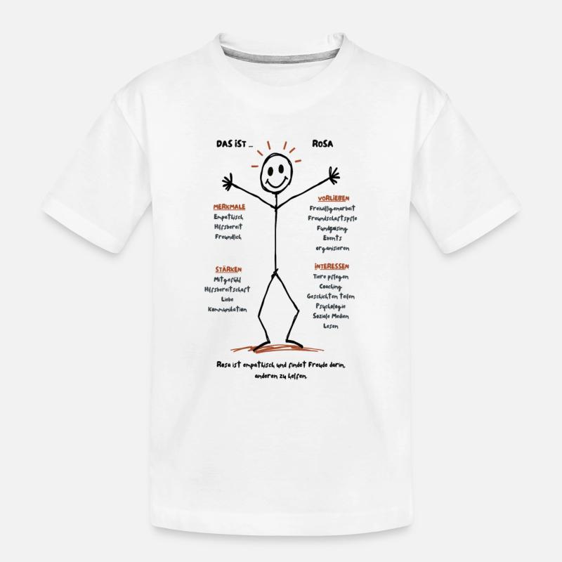 Das ist Rosa Empathie - Kinder Premium Bio T-Shirt - Weiß