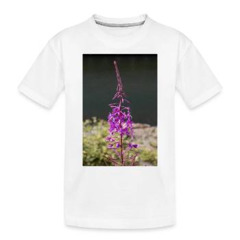 épilobe à feuilles étroites également herbe de saule également rose rose - T-shirt bio Premium Enfant - blanc - Devant