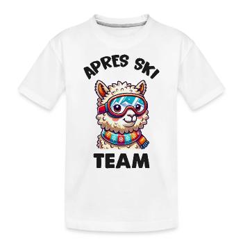 Lunettes de ski Lama - T-shirt bio Premium Enfant - blanc - Devant