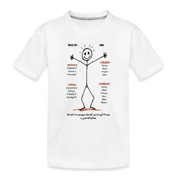 Mia ist pure Lebensfreude! - Kinder Premium Bio T-Shirt - Weiß - Vorne