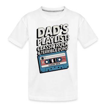 La liste de lecture de papa - T-shirt bio Premium Enfant - blanc - Devant
