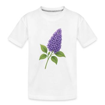 Fleur de lilas – splendeur printanière délicate - T-shirt bio Premium Enfant - blanc - Devant